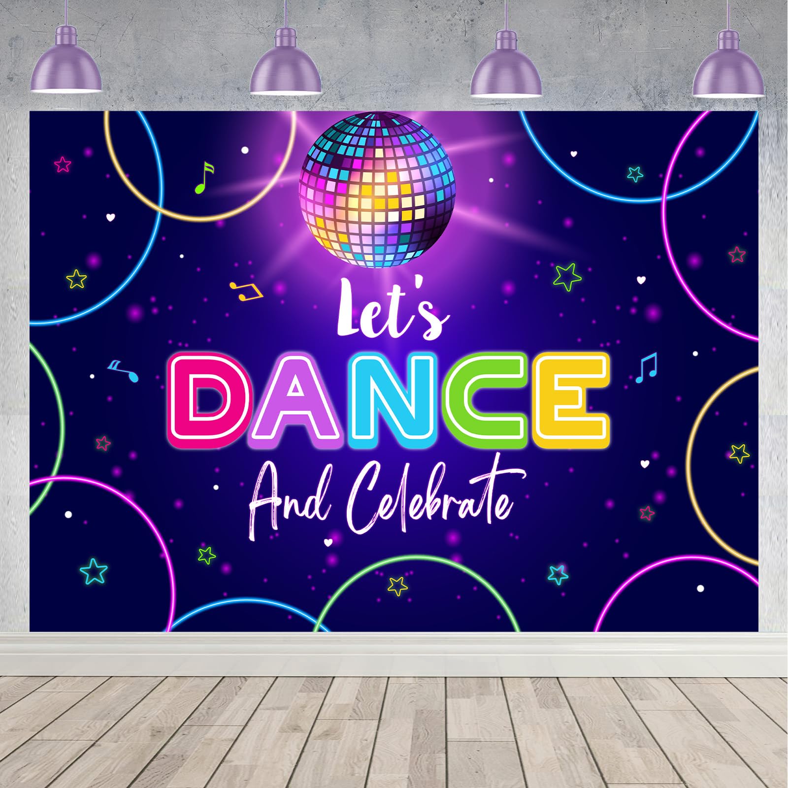 Amazon.com : Wonmelody Disco Dancing Party Decor 7 * 5ft Disco